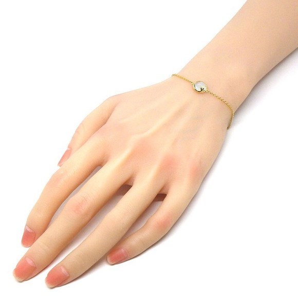 Tiffany Olive Leaf Blue Topaz Bracelet Yellow Gold - Picture 7 of 8